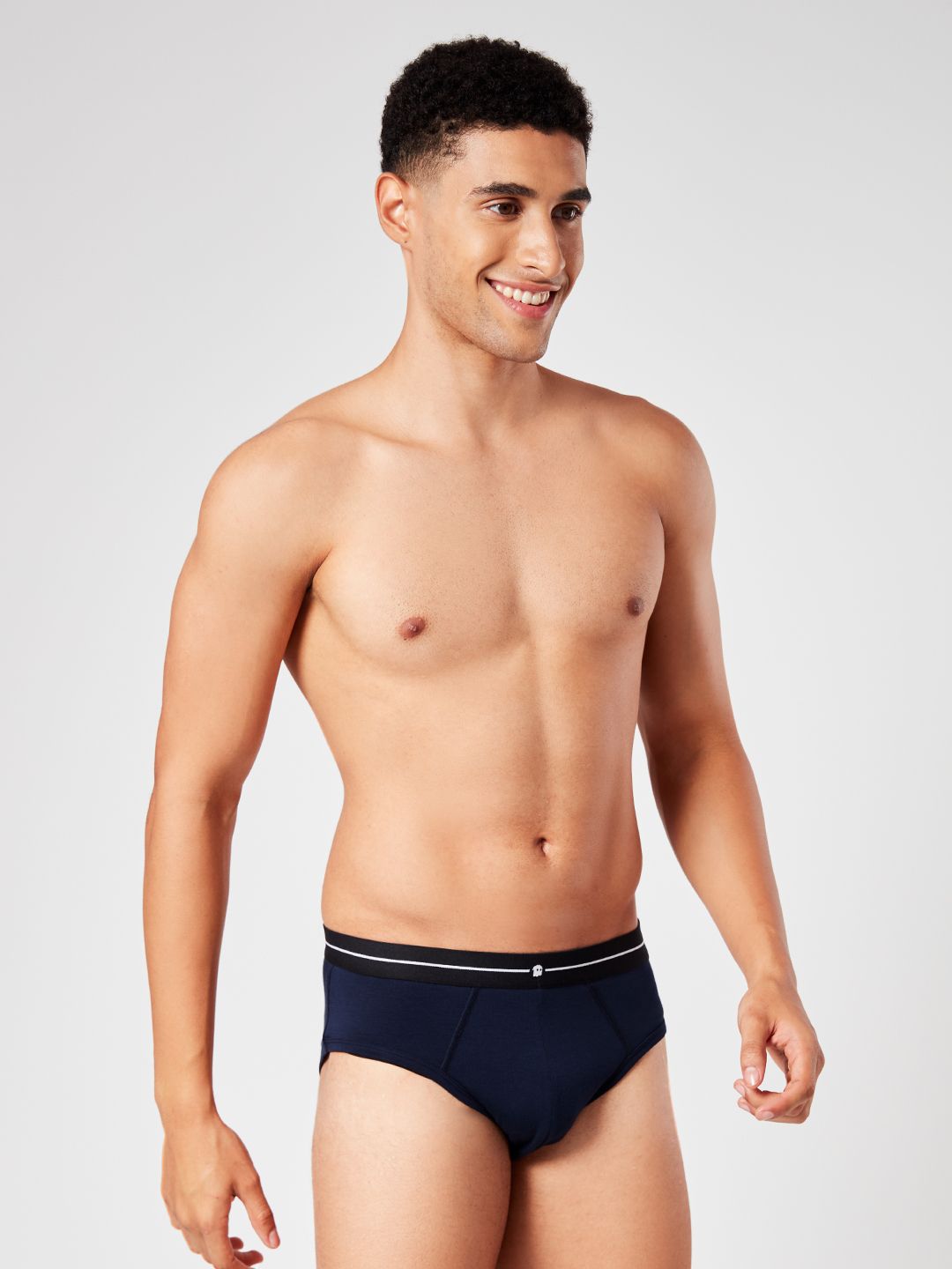 Buy Solids Navy Briefs Underwear Online