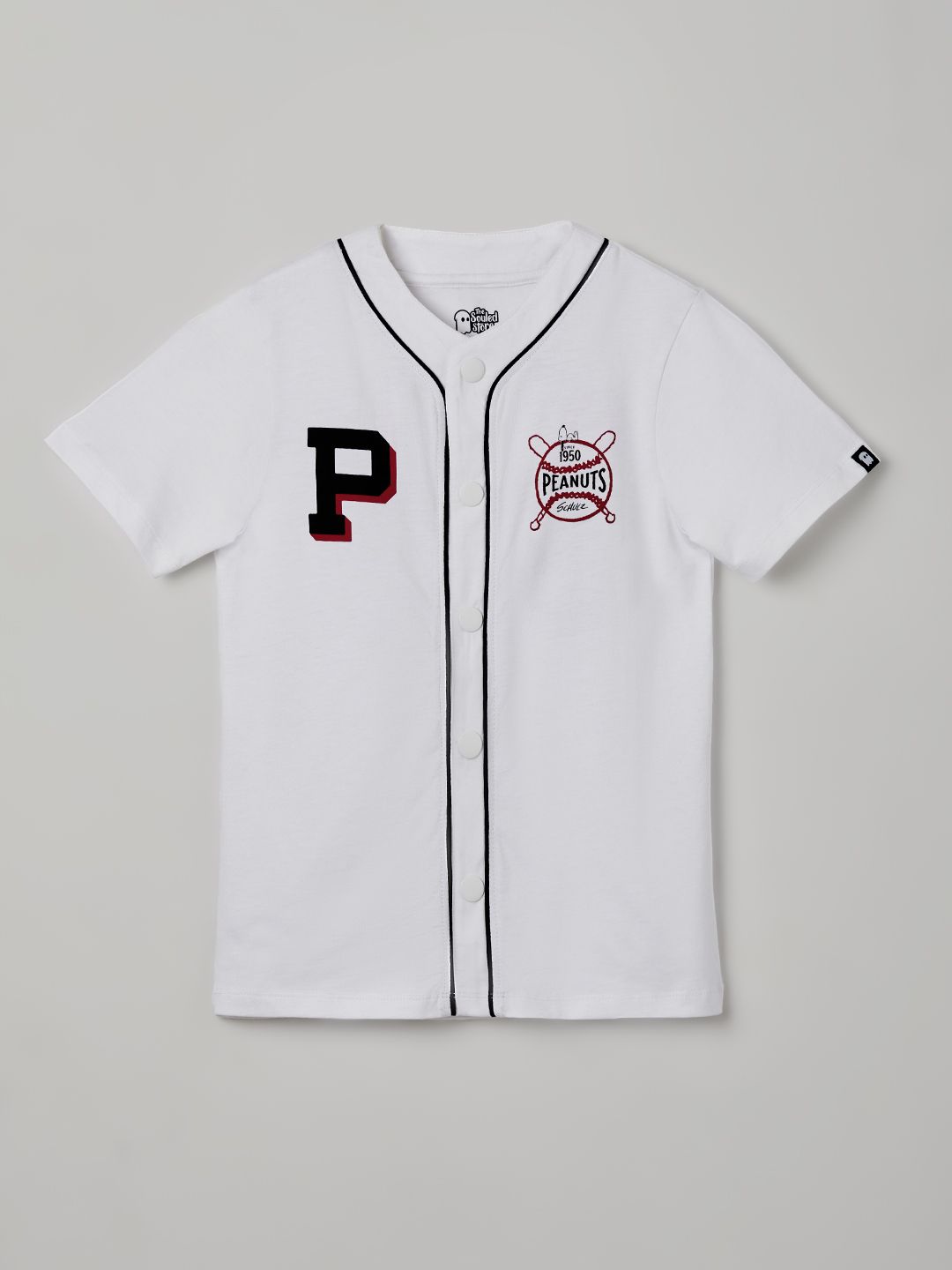 Buy Peanuts Baseball Knit Shirt Red Online