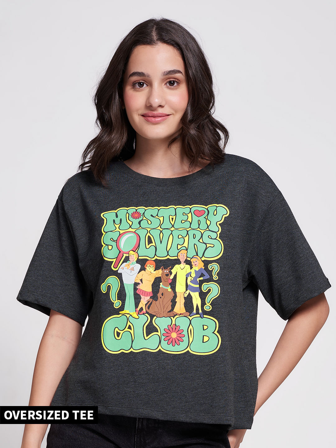 Buy Scooby Doo: Antra Melange Women's Oversized T-Shirt online at The ...