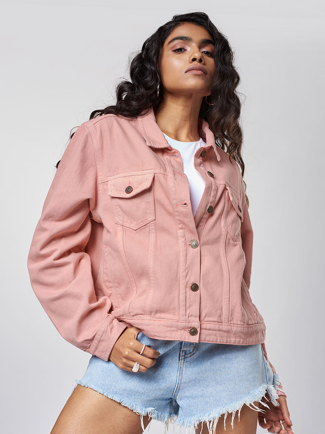 Women's Oversized Pastel Wash Denim Jacket | Boohoo UK