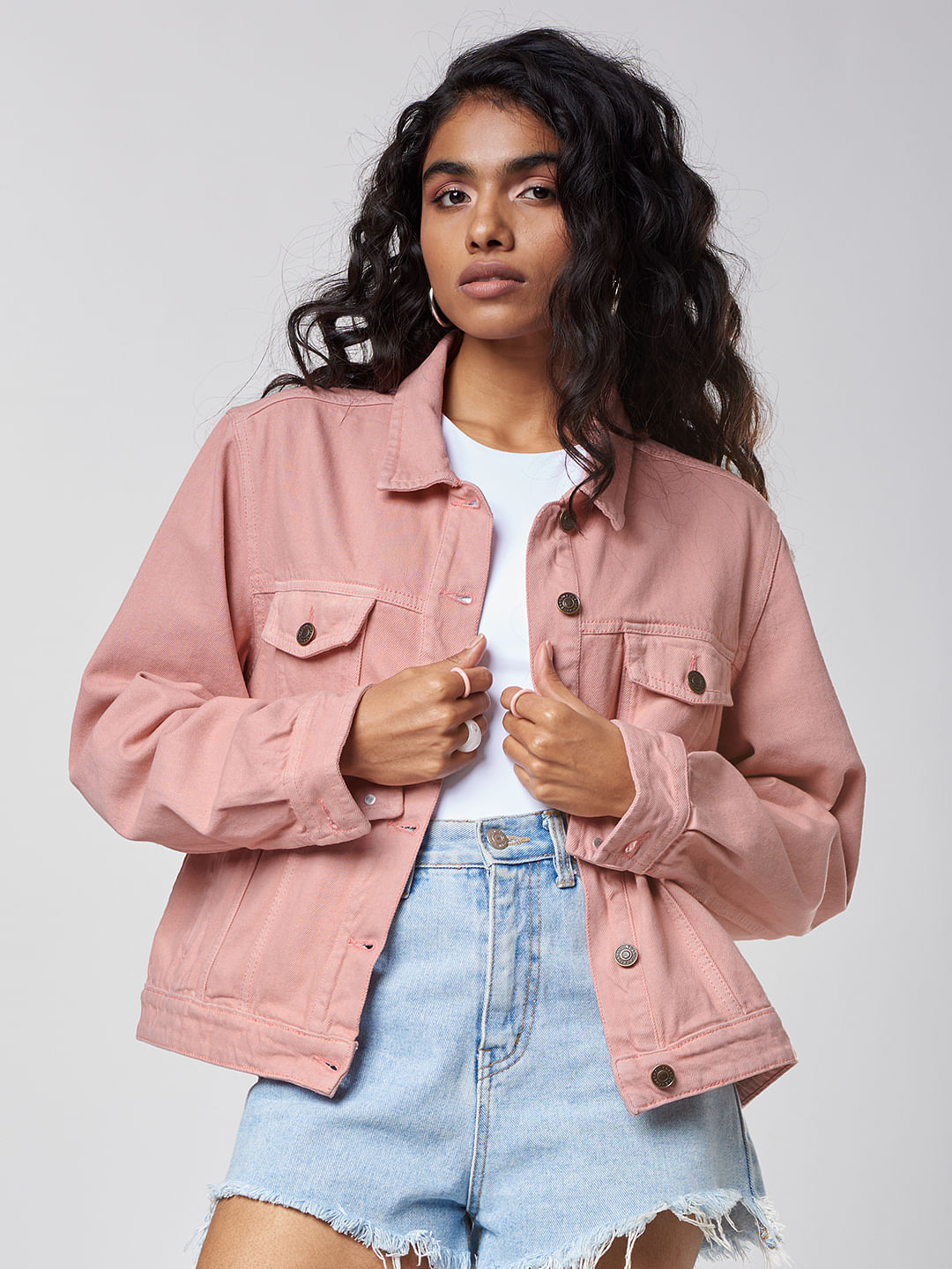 Buy Light Pink Denim Jacket for Women  ONLY  289028203