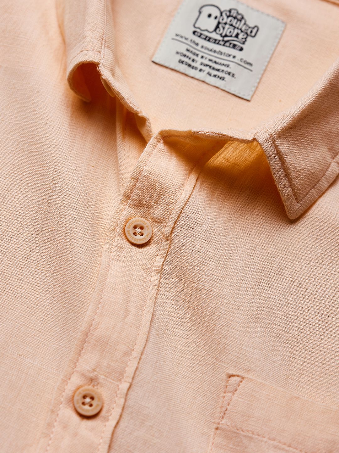 Buy Solids Light Orange Shirts Online