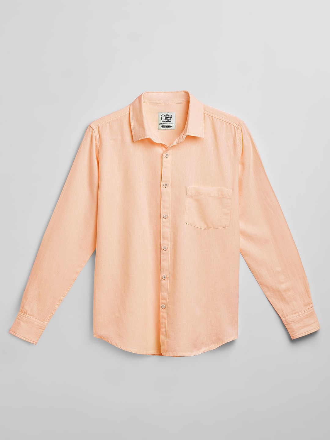 Buy Solids Light Orange Shirts Online 3280