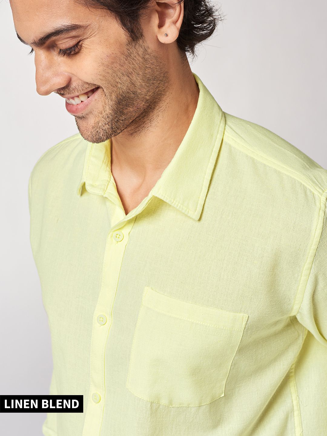 Buy Solids Light Yellow Shirts Online