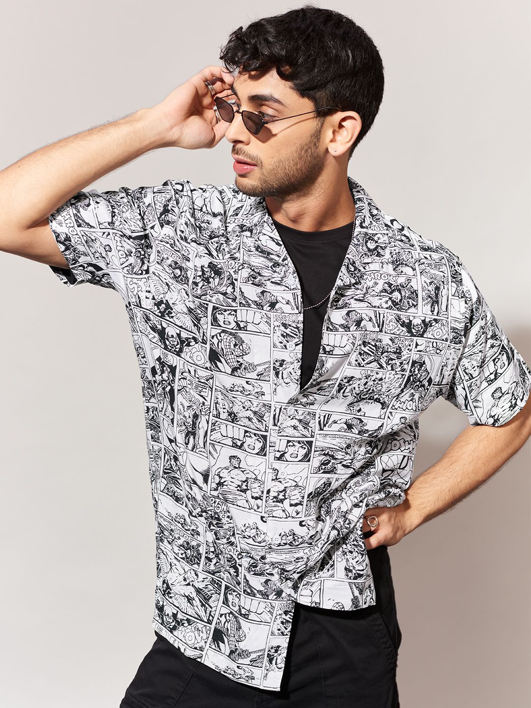 Buy Marvel Comic Pattern Summer Shirts Online