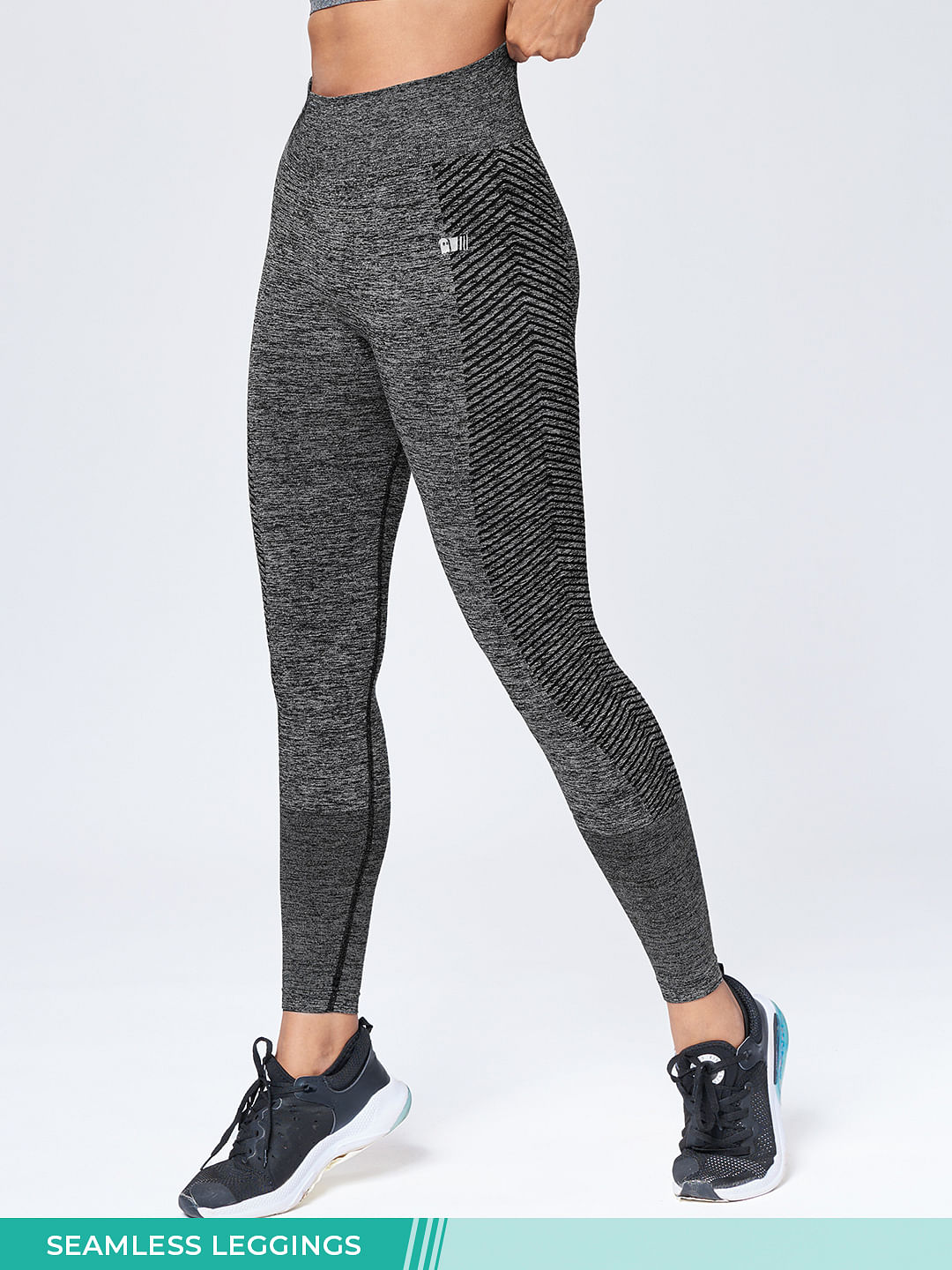 Buy TSS Active Seamless Anthra Women Training Sports Tights Online