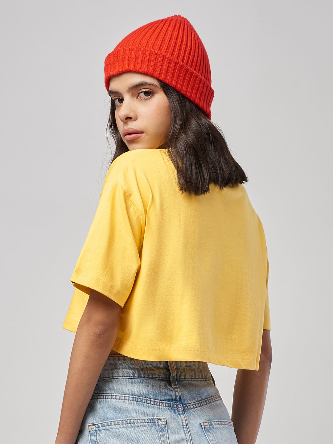 Buy Winnie The Pooh Trouble Women Oversized Crop Top Online 3321