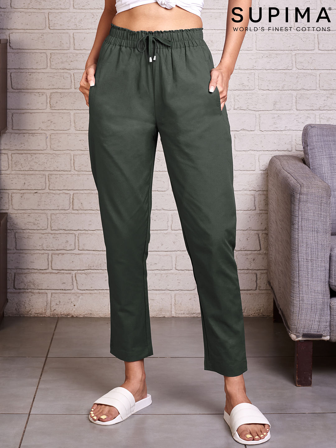 Buy Supima Cotton Garden Topiary Cabana Pant for Women Online