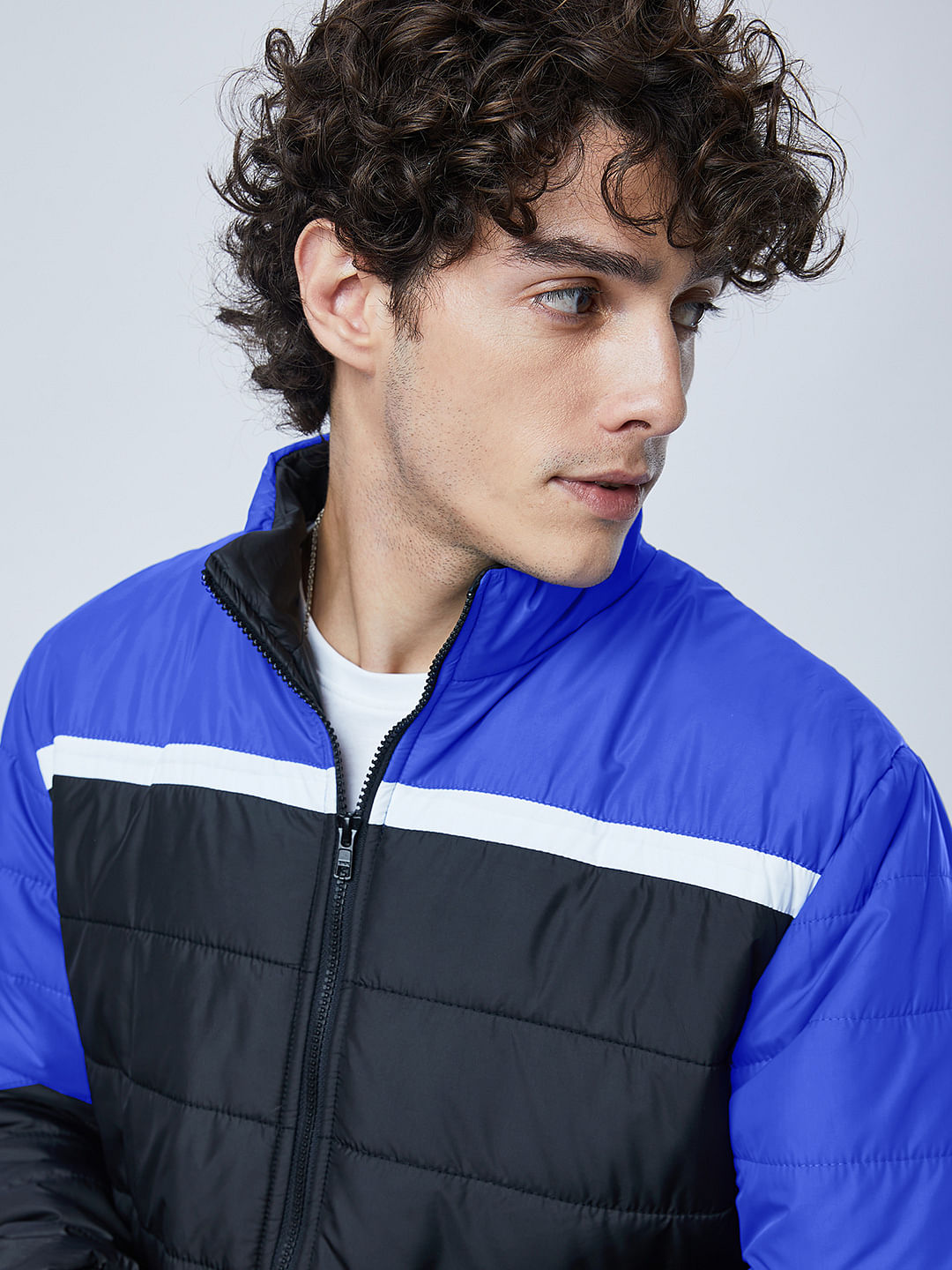 Buy Official Solids: Colorblock Puffer Jackets Online