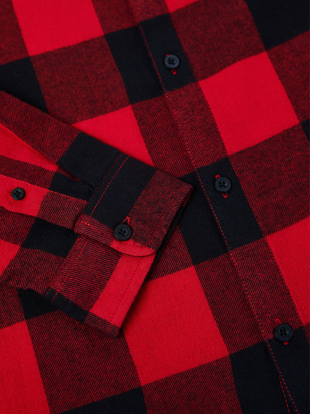 Buy Checks: Black And Red Men Oversized Shirts Online