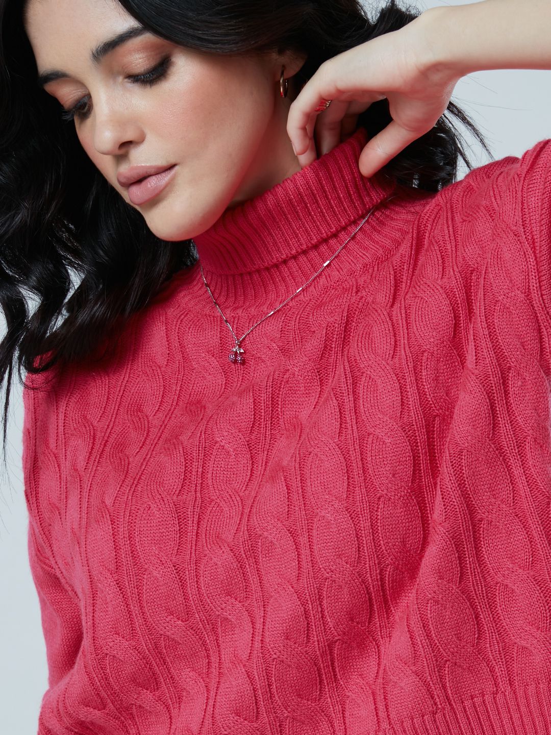 Buy Official Knitted Sweater Fuschia Pink (Super Cropped) Women