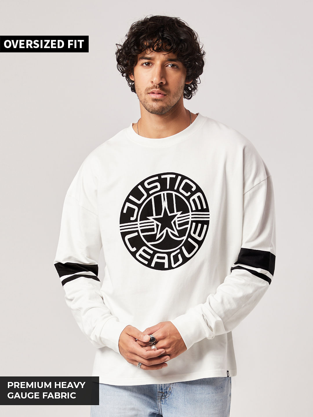 FRAME Abstract Print Long Sleeve Tee in White for Men Mens Clothing T-shirts Long-sleeve t-shirts 