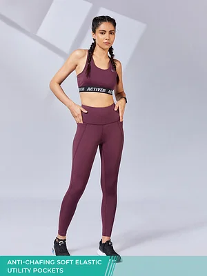 Buy Workout Coords Wine Pack Of Two Women Activewear T-Shirts online at The  Souled Store