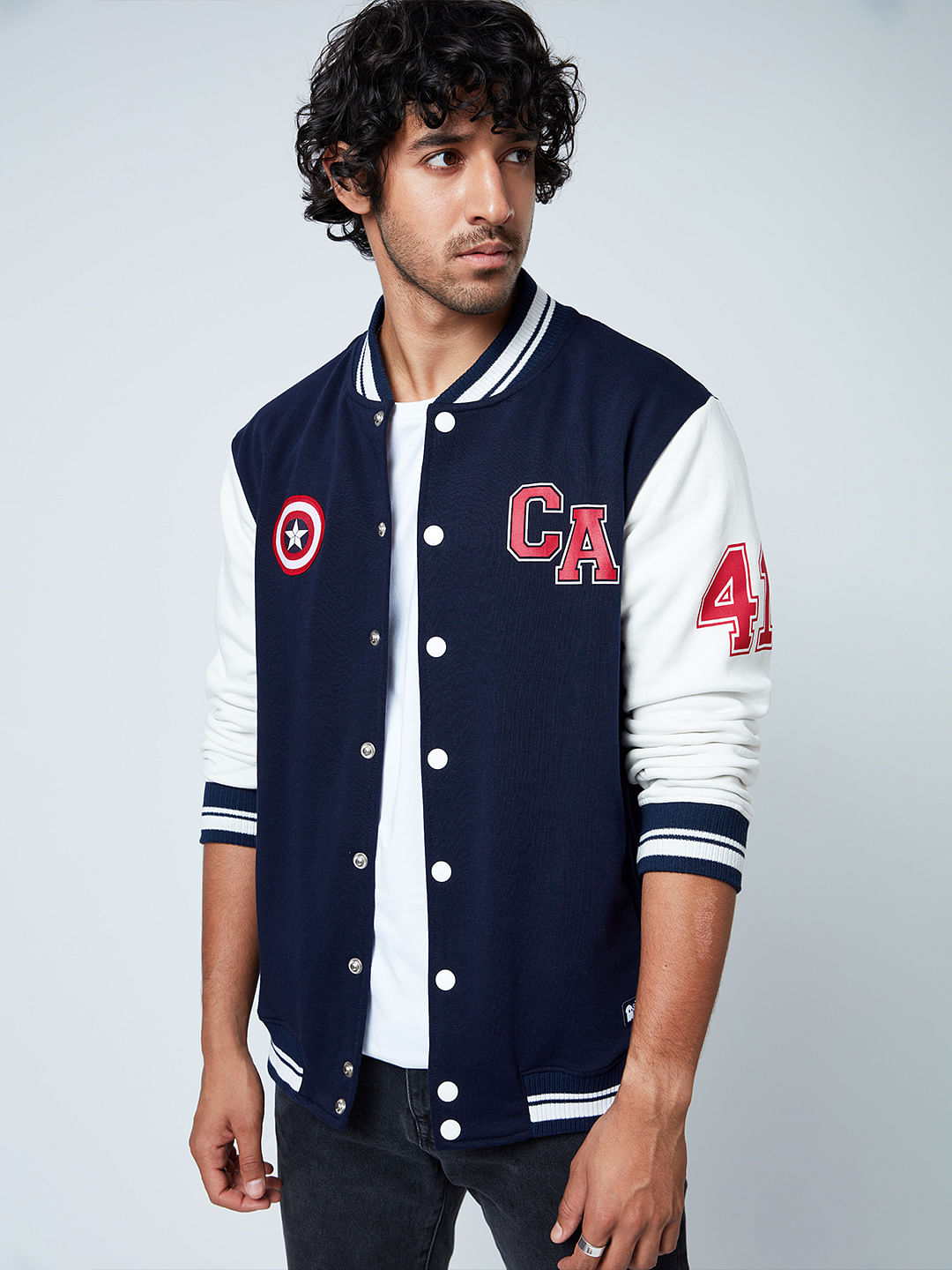 Buy Official Captain America: Steve Rogers Varsity Jackets Online