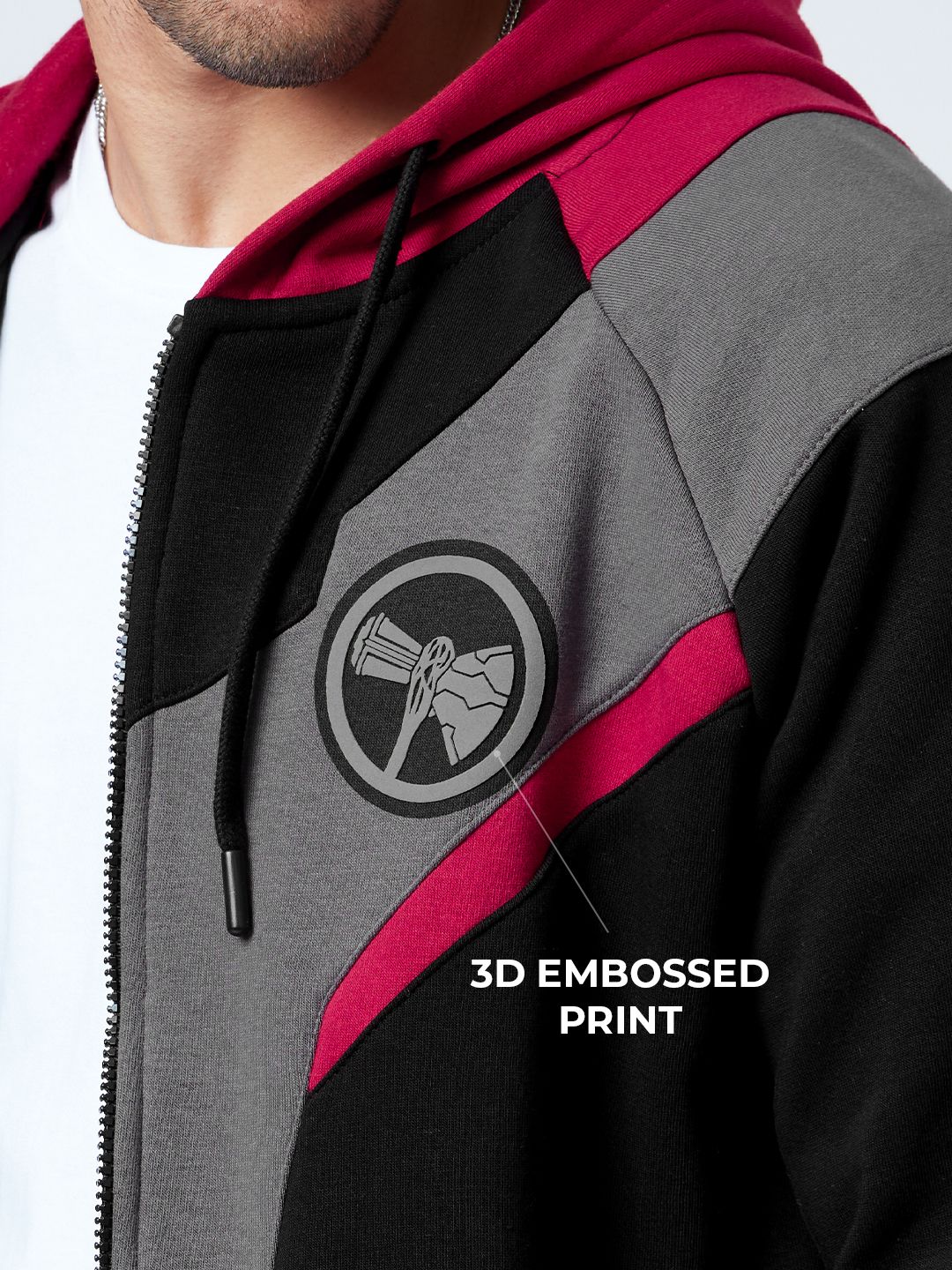 Buy Official Thor: Thunder Effect Men Zipper Hoodie Online