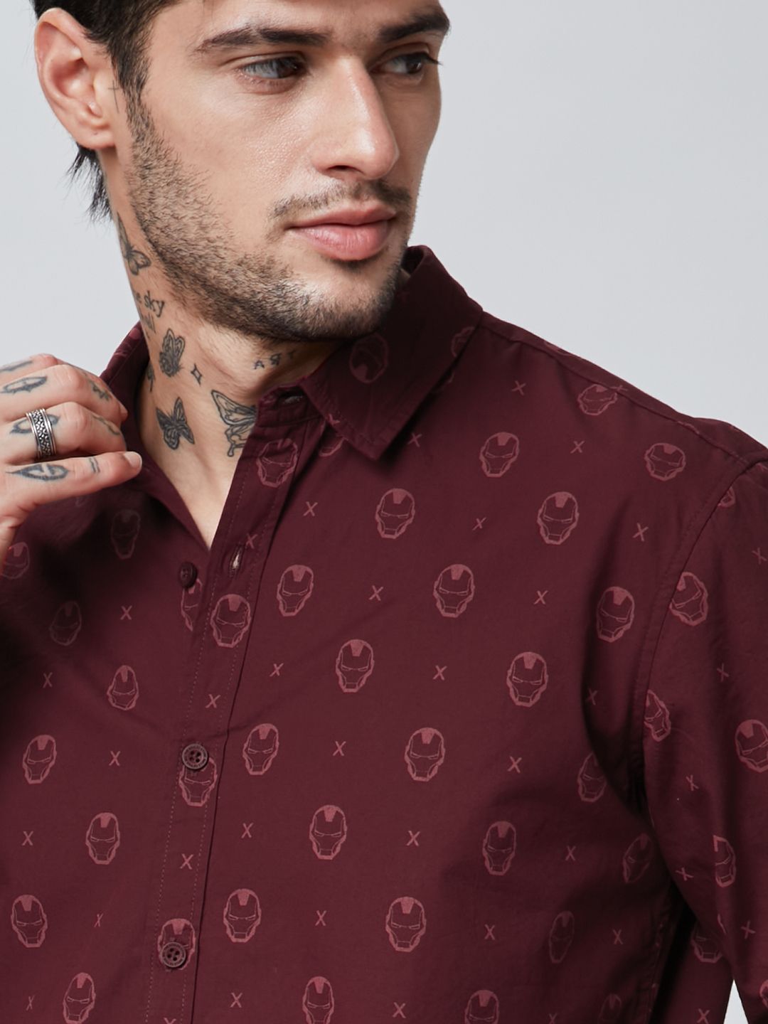 Buy Iron Man Back in Burgundy Men's Shirt Online