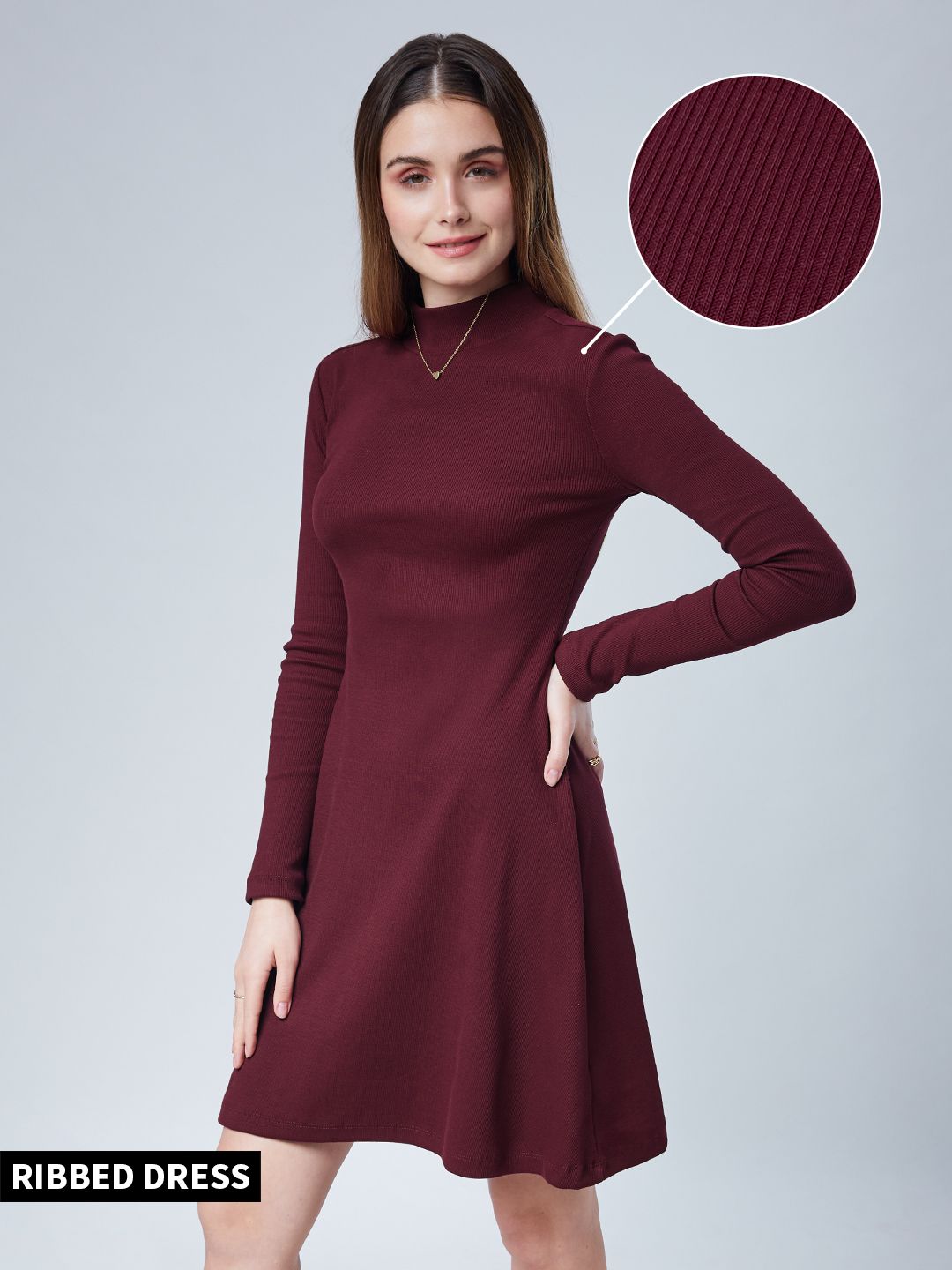 Buy Solids Pomegranate Womens Skater Dress Online