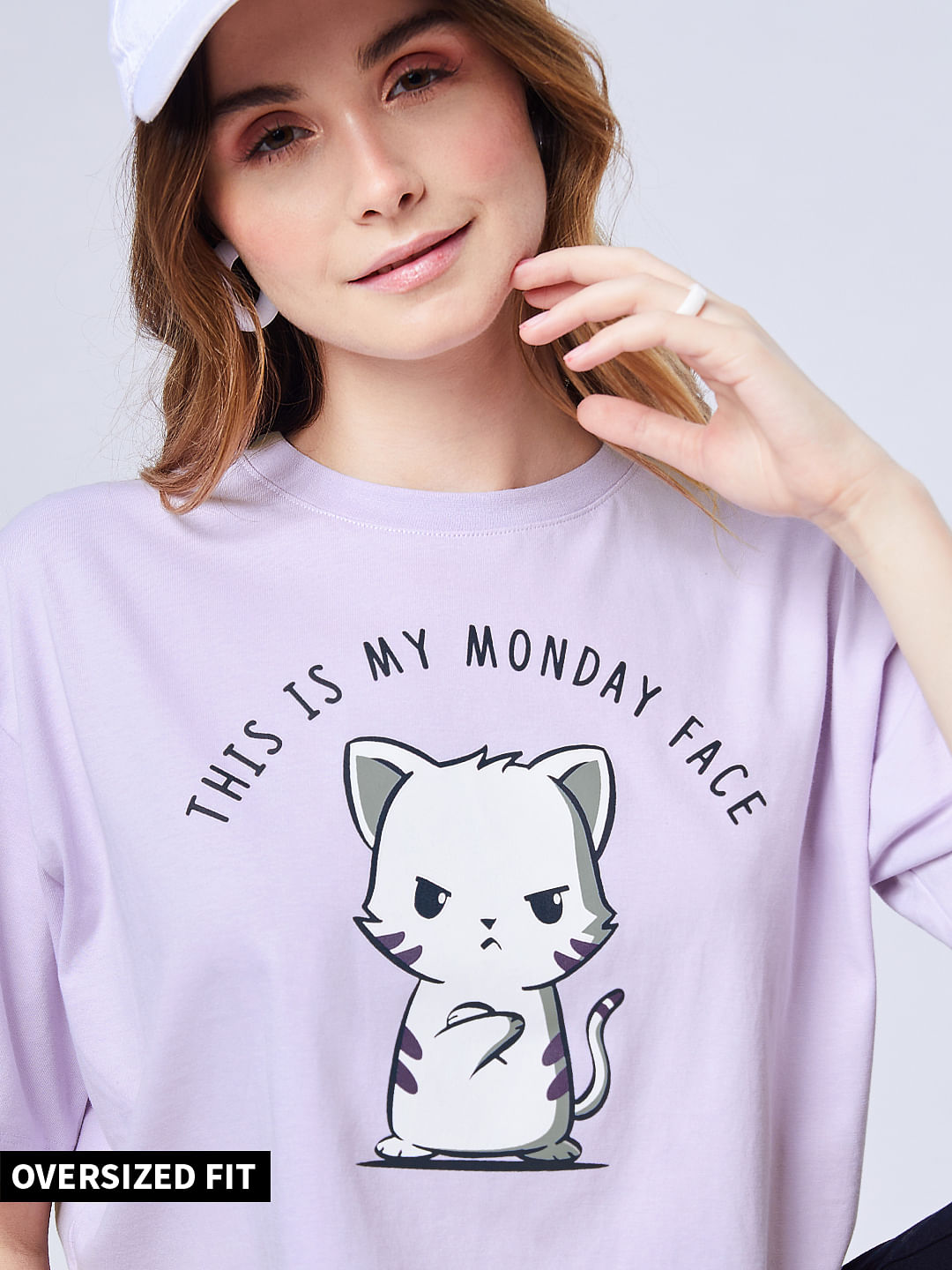 Buy Official TSS Originals: My Monday Face Women Oversized Cropped T ...