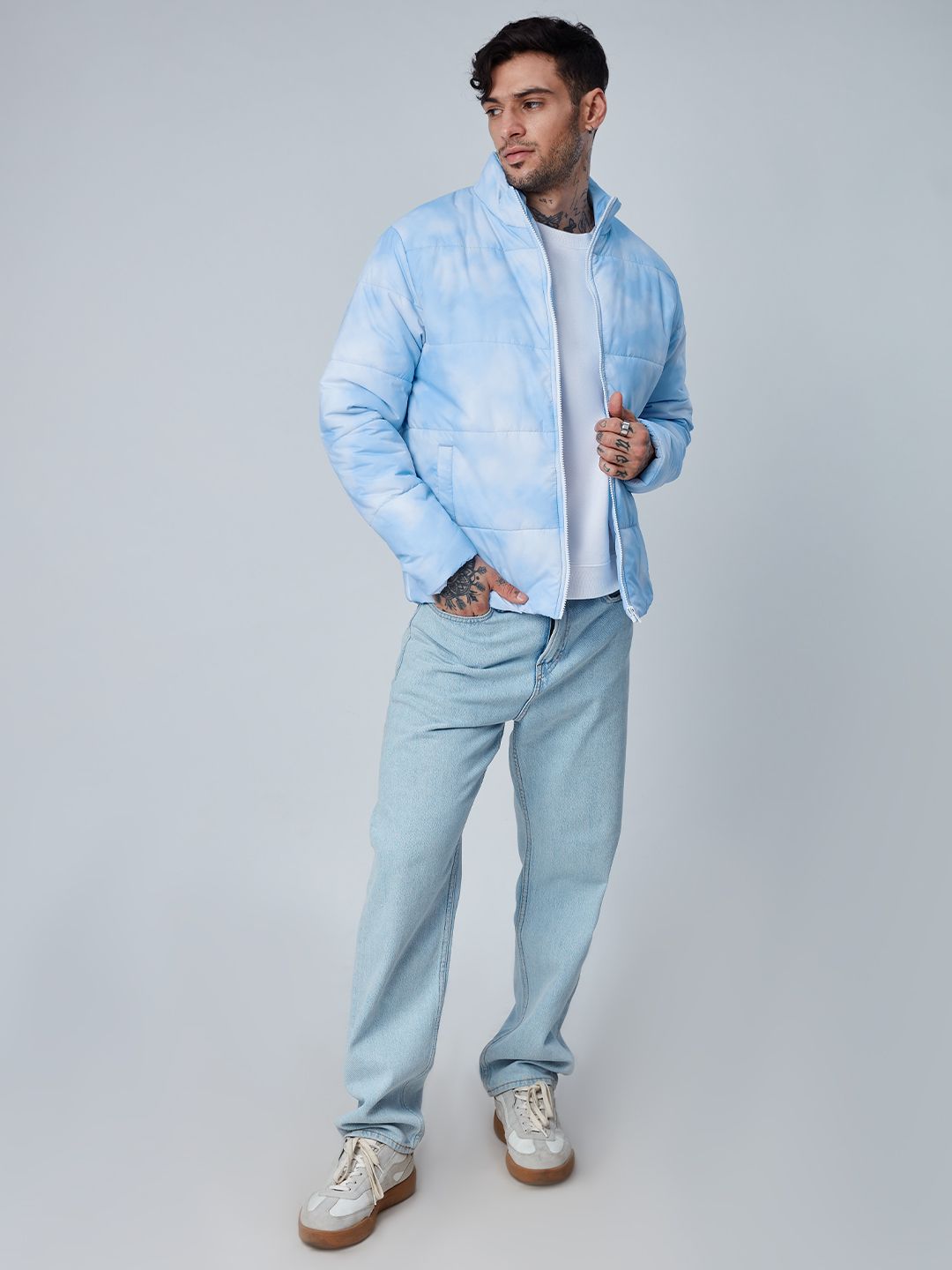 Buy TSS Originals: Cloud Print Men Puffer Jackets