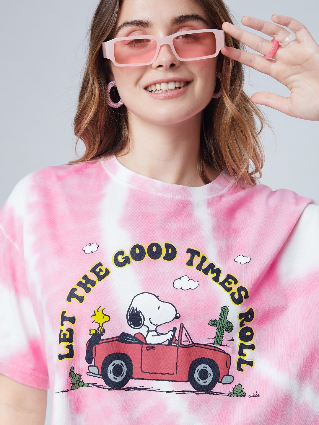 Buy Peanuts: Good Times Women Oversized T-shirt Online