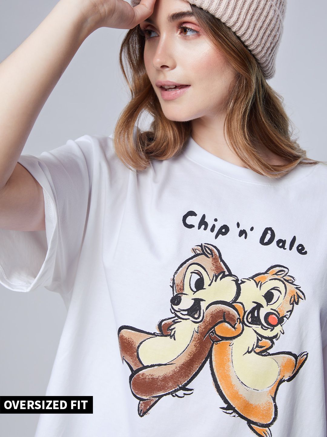 Buy Disney Chip 'N' Dale Women's Oversized TShirt online at The Souled Store