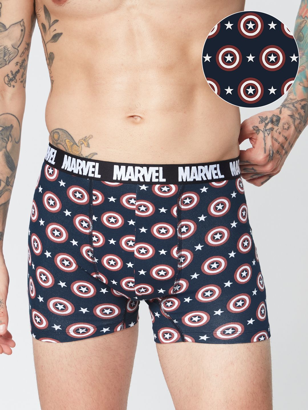 Buy Captain America Logo Pattern Trunks Underwear Online.