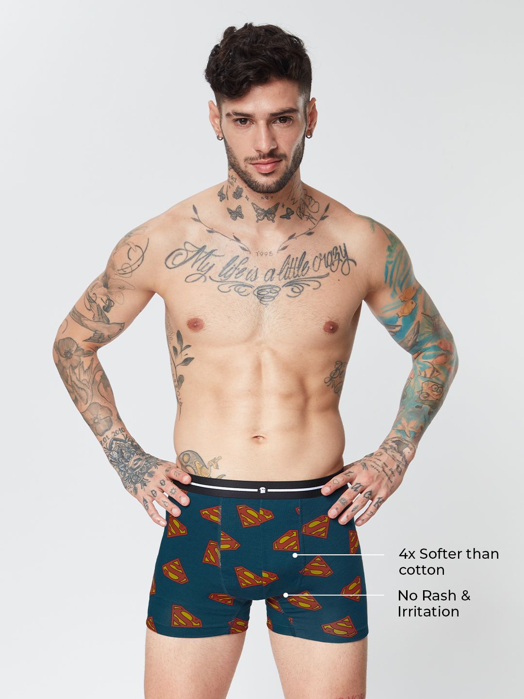 Buy Superman Logo Pattern Trunks Underwear Online.