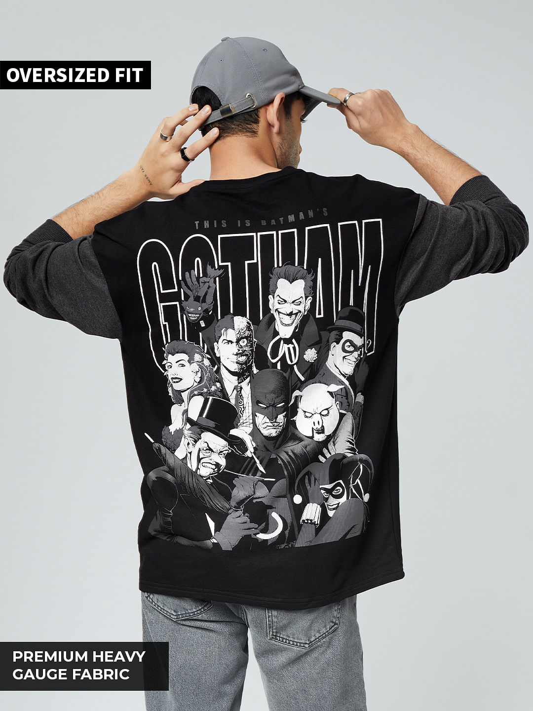 Buy Batman Gotham City Oversized Full Sleeve T Shirt Online