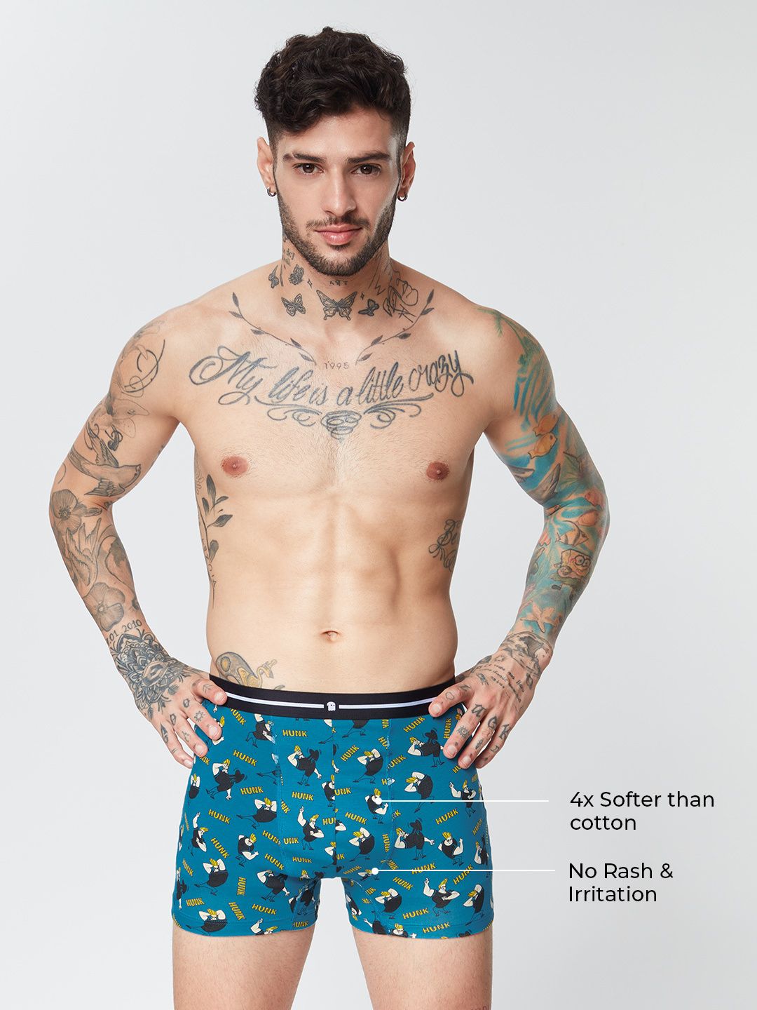 Buy Johnny Bravo Hunk Trunks Underwear Online.