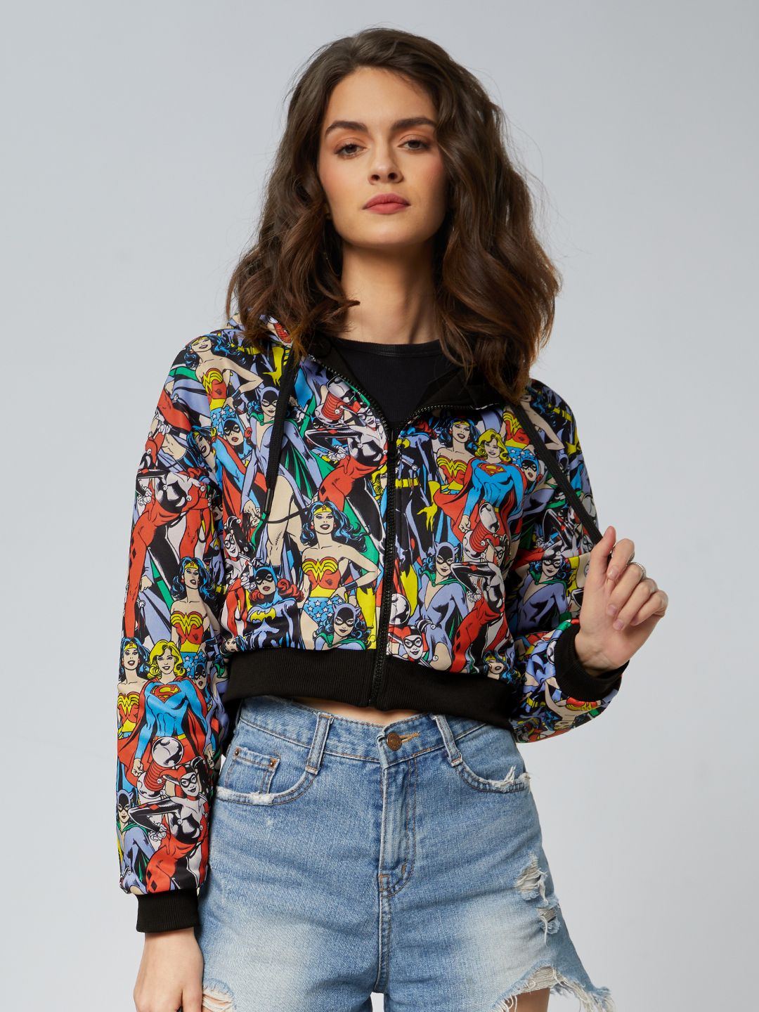 Wonder Woman: Reversible Hoodie Women Cropped Oversized Hoodies price