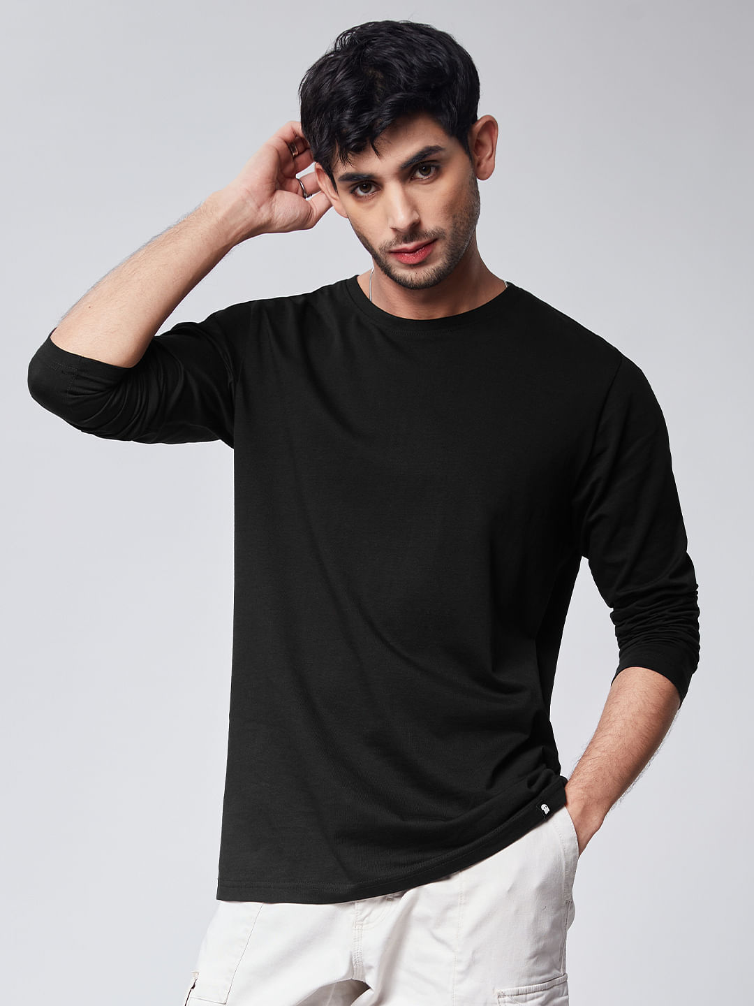 Buy Solids: Black T-Shirts Online