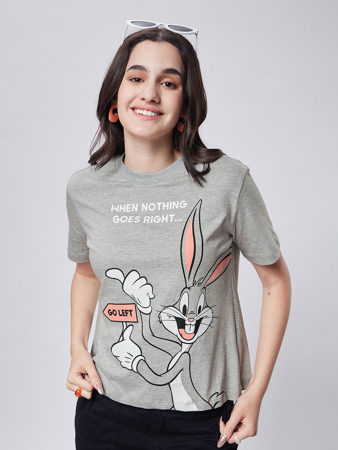 Buy Looney Tunes: Go Left Women's T-Shirt online at The Souled Store