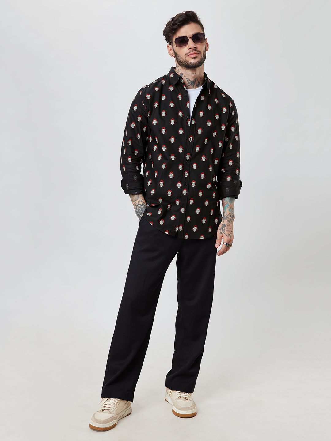 Money Heist: Pattern Oxford Shirts price