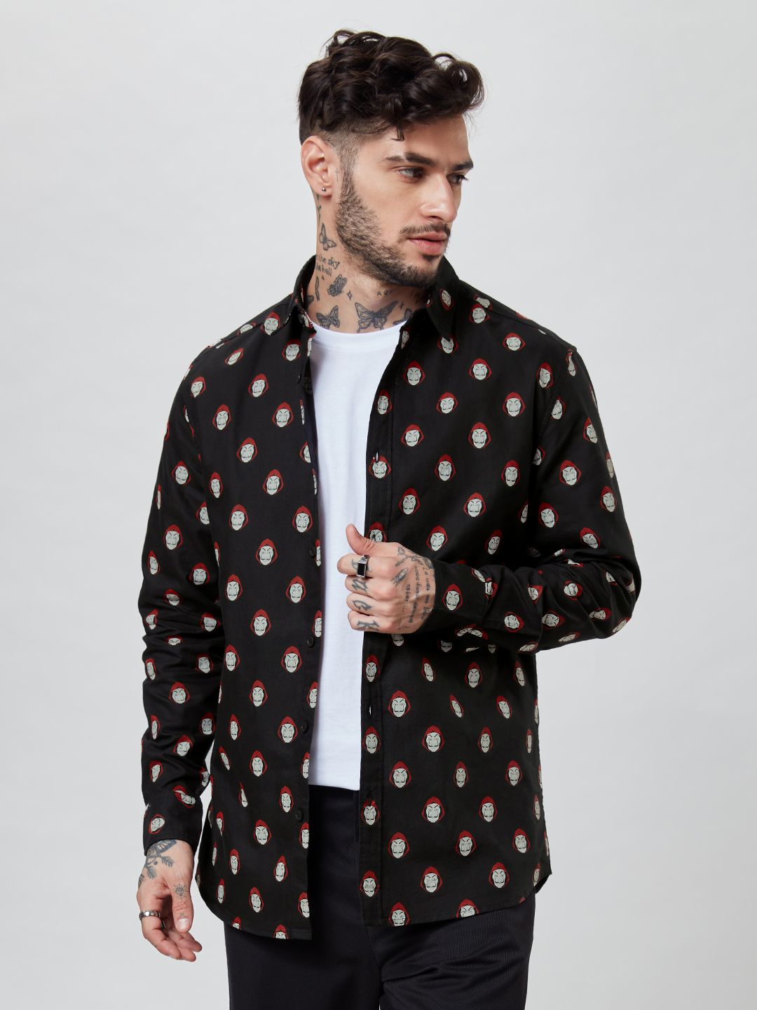 Money Heist: Pattern Oxford Shirts online