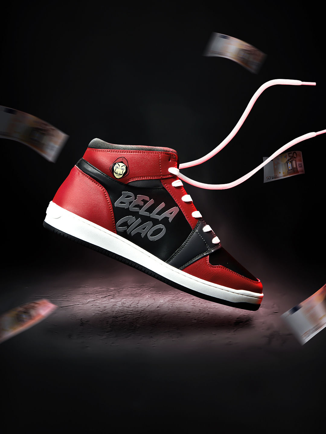 Buy Money Heist: Bella Ciao Men High Top Sneaker Shoes Online