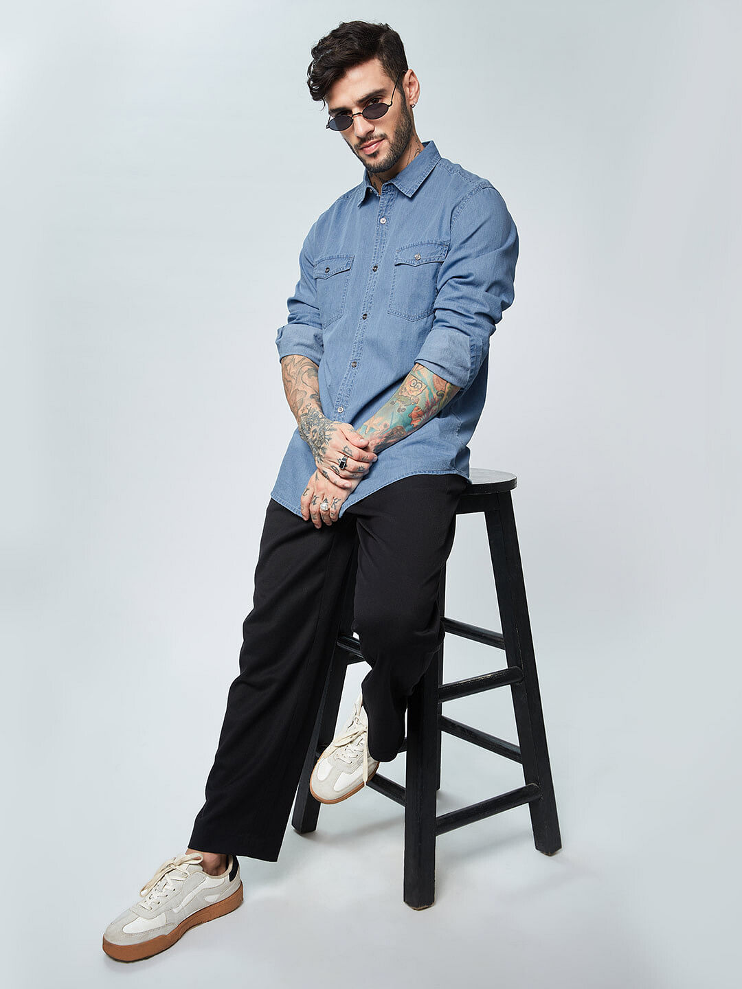 Buy Classic Denim Shirt: Light Blue Online at The Souled Store.