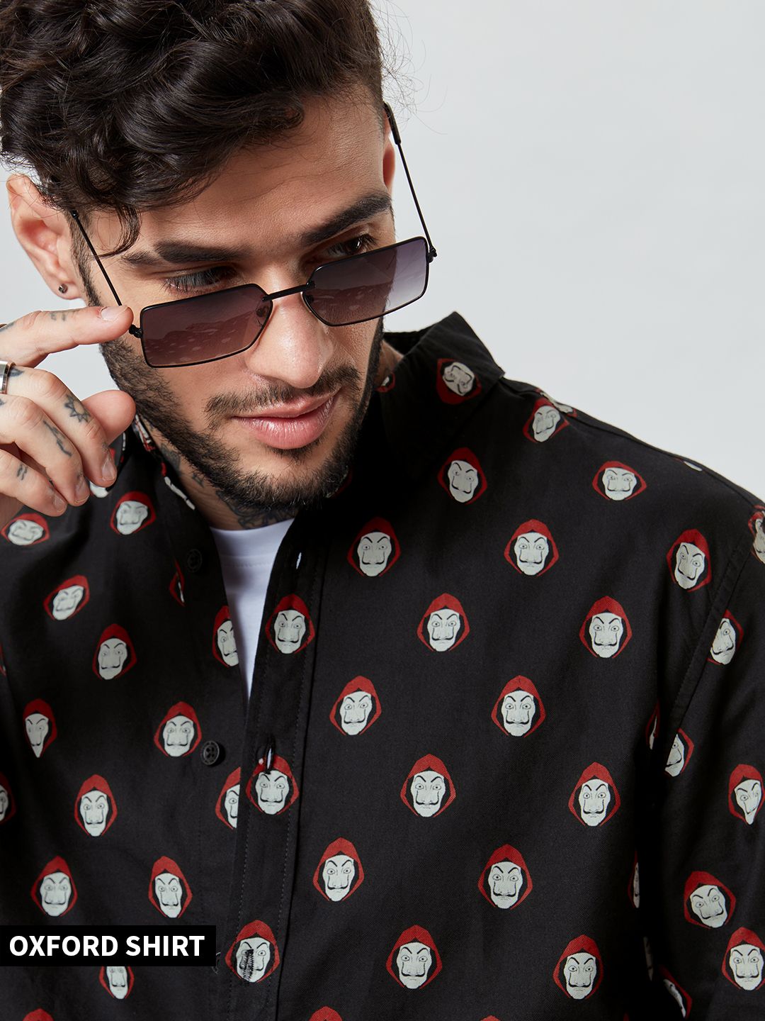 Money Heist: Pattern Oxford Shirts Online