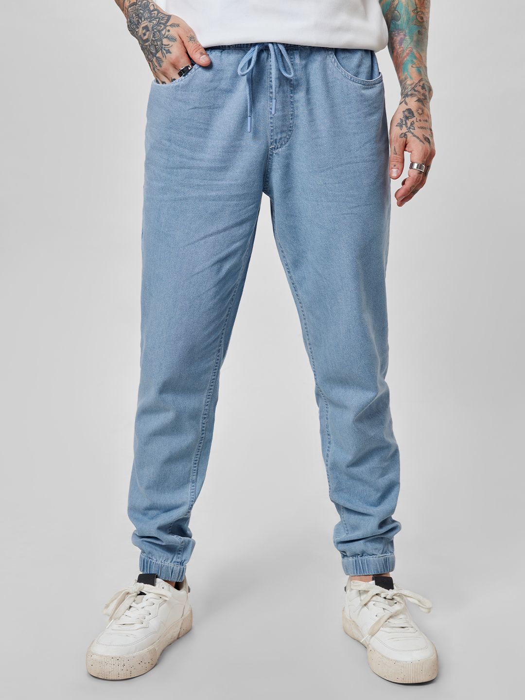 Solids: Azure Blue Denim Joggers price