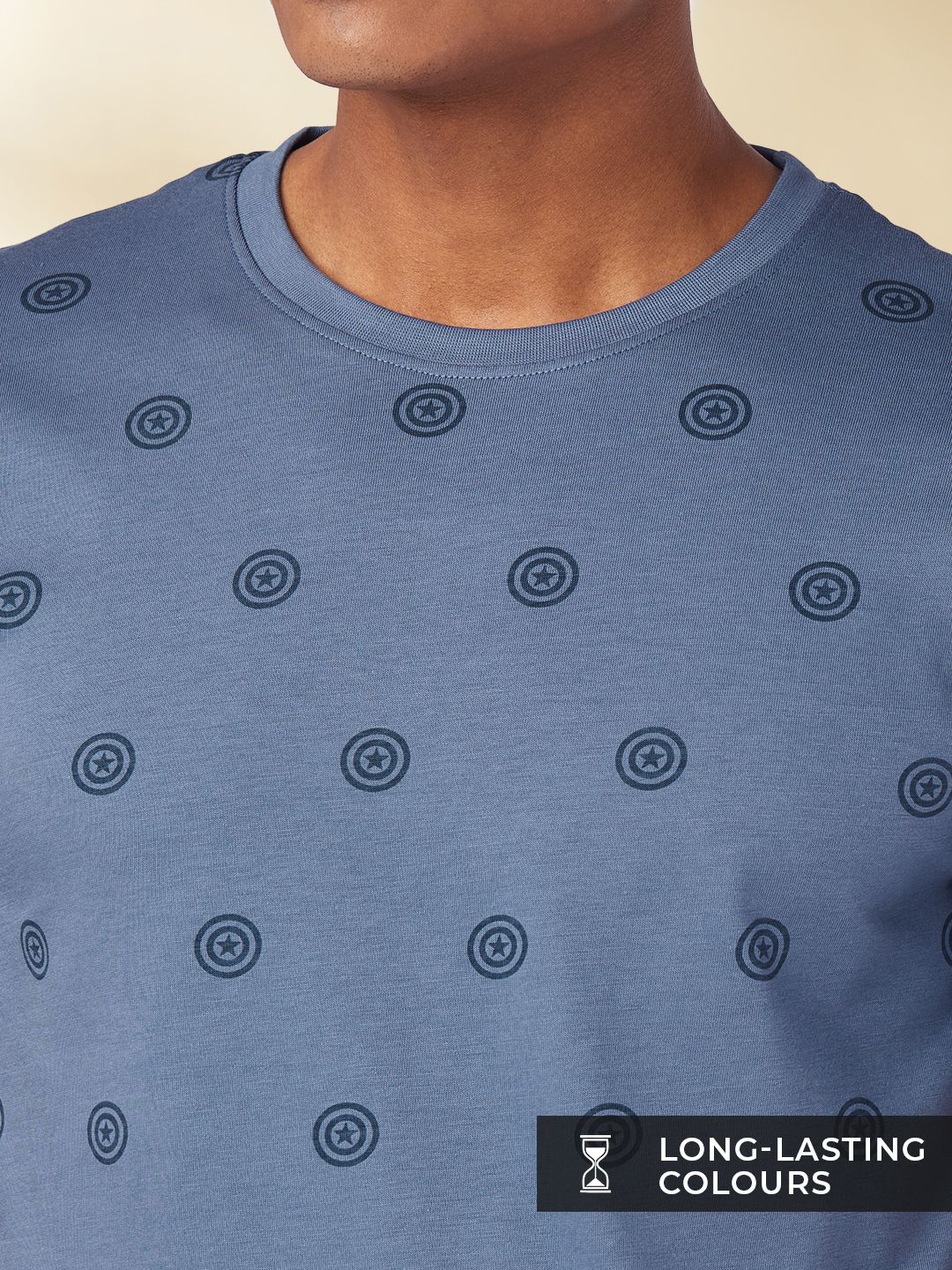Buy Captain America Shield Pattern Supima T shirt Online buy-captain-america-shield-pattern-supima-t-shirt-online