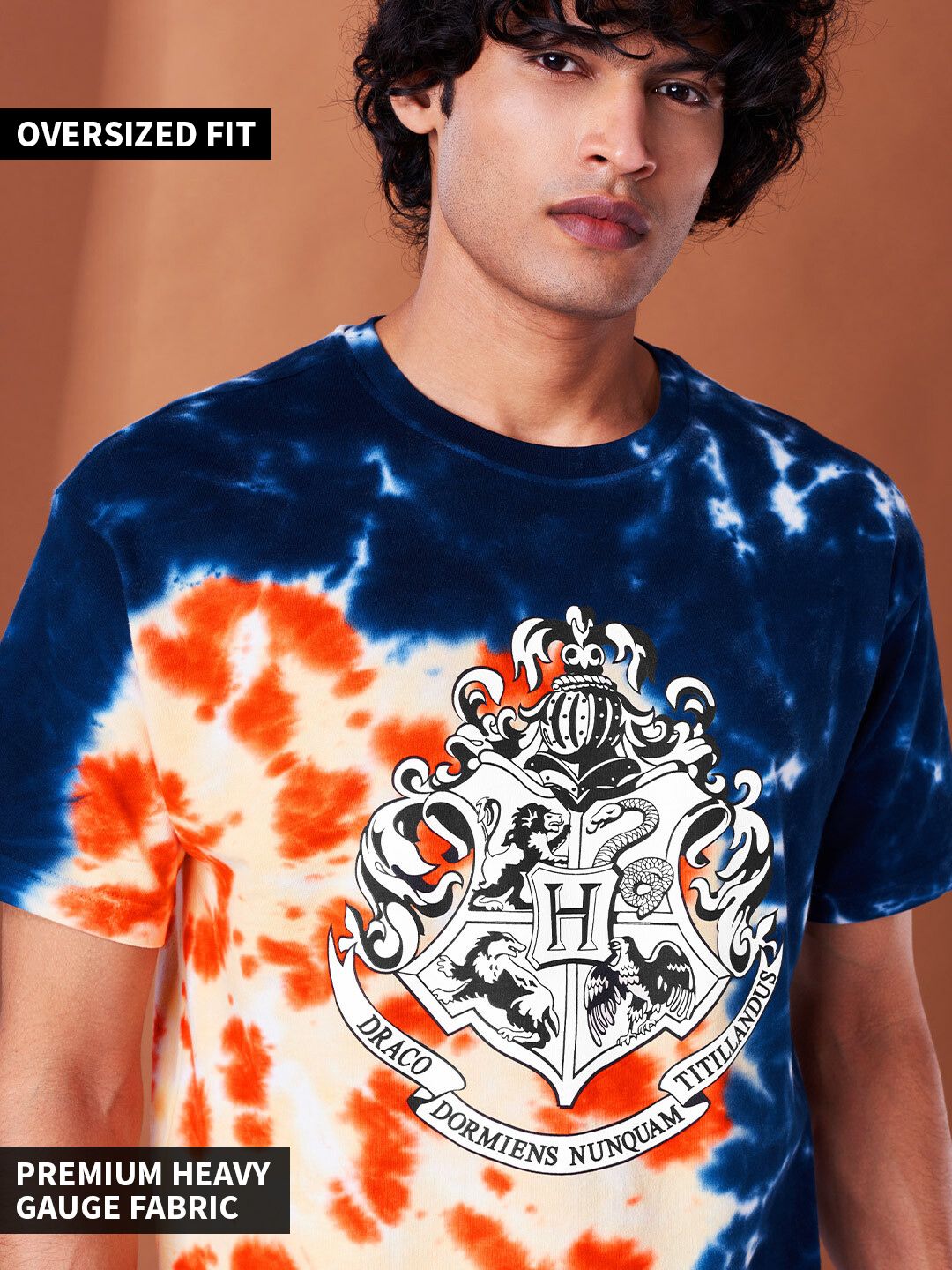 Buy Officicial Harry Potter Hogwarts Sigil (Tie Dye) Oversized Tshirt