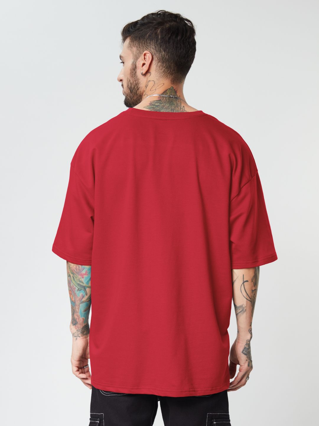 Buy Solids Classic Red Oversized TShirts Online