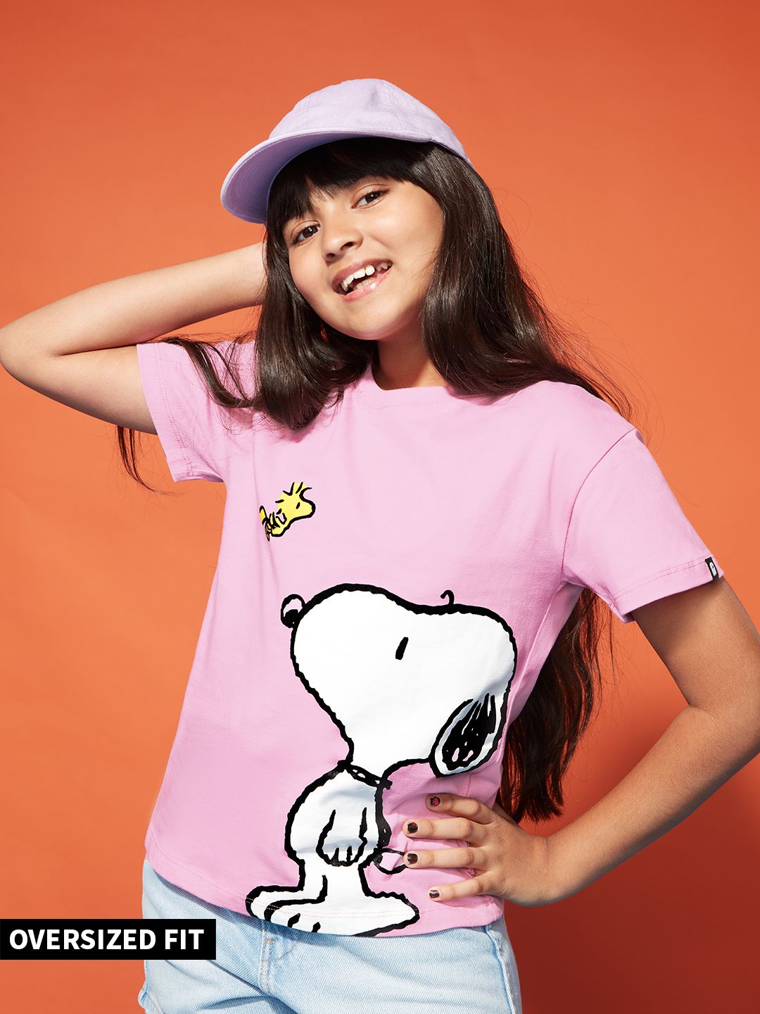 Buy Peanuts Snoopy & Wood Girls Oversized Tshirts Online