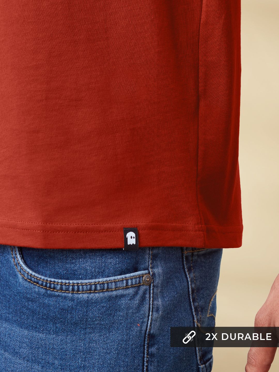 Buy Supima: Burnt Sienna Supima Full Sleeve T-Shirts