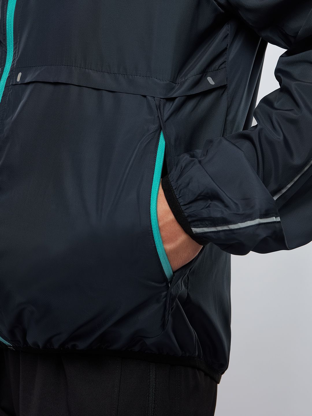 Buy Solids Navy Men Running Jackets Online