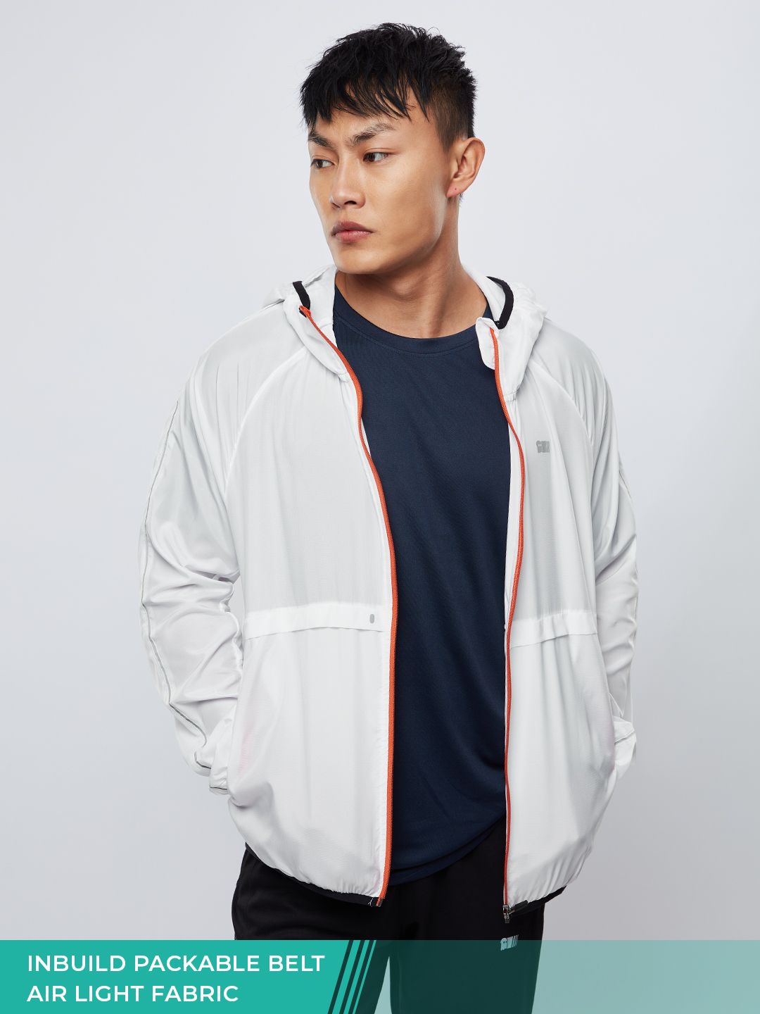 Buy Solids White Running Jackets Online
