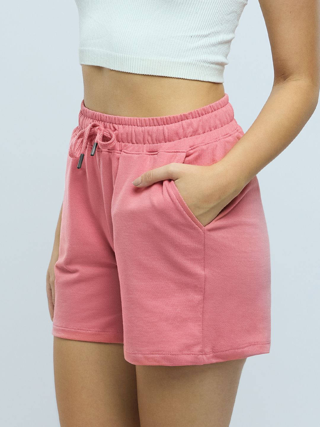 Buy Solids Blush Pink Womens Lounge Shorts Online