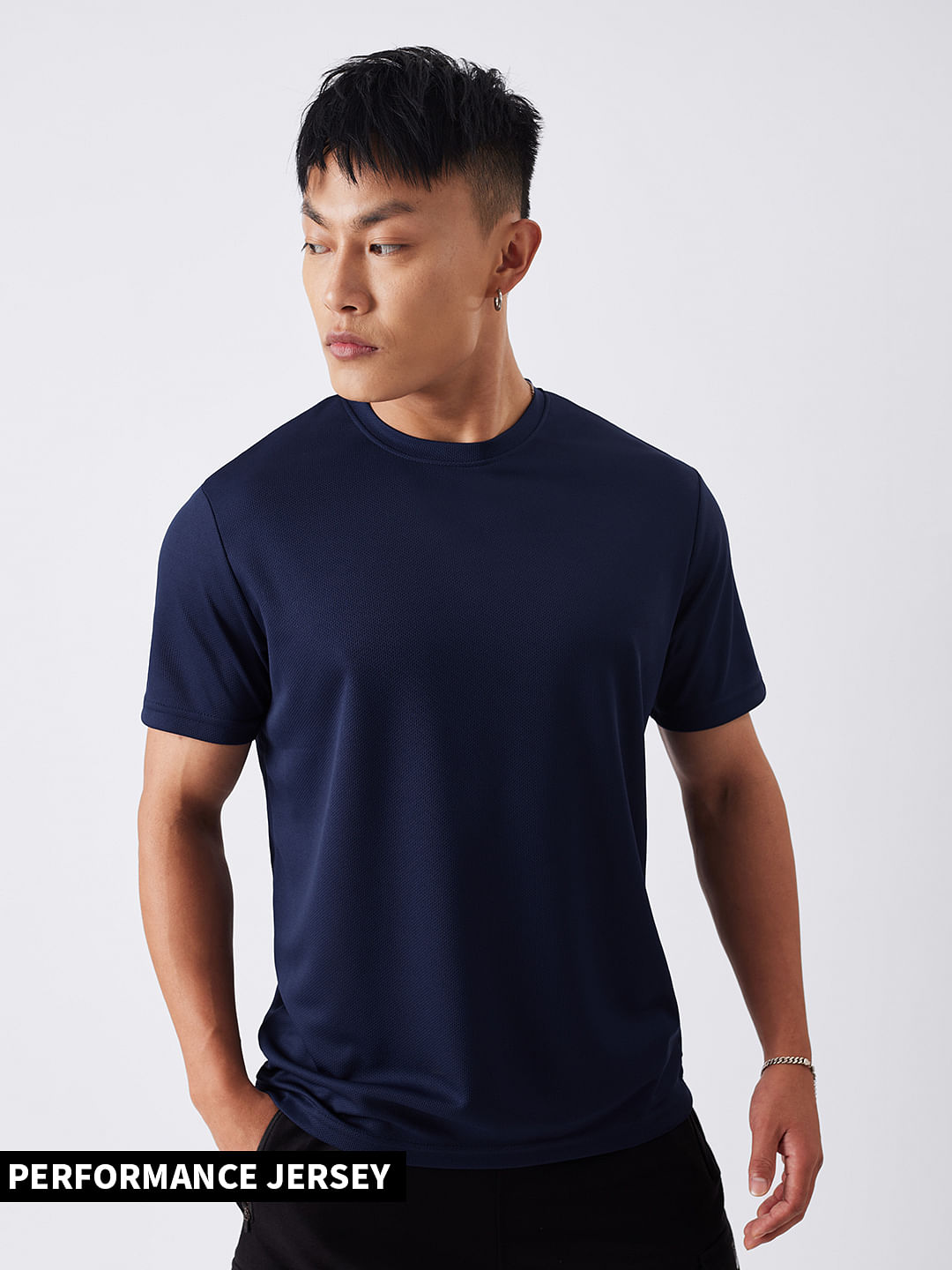 Buy Solids: Navy Jersey T-Shirts Online
