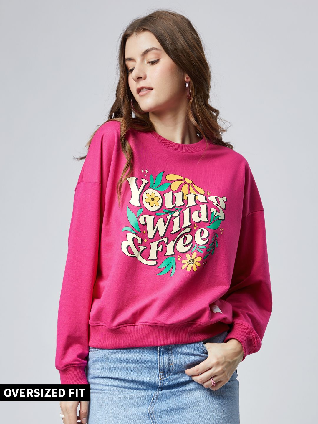 Buy Official Young Wild & Free Women Oversized Sweatshirts Online