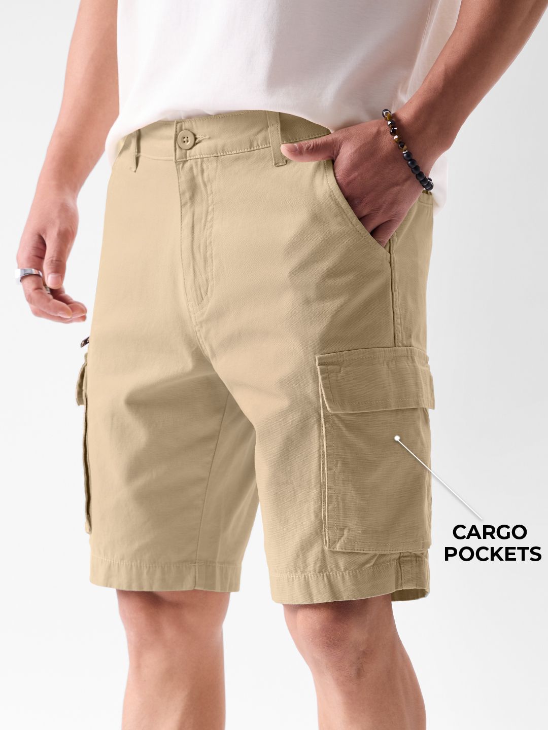 Buy Solids Teak Men's Chinos Shorts Online.