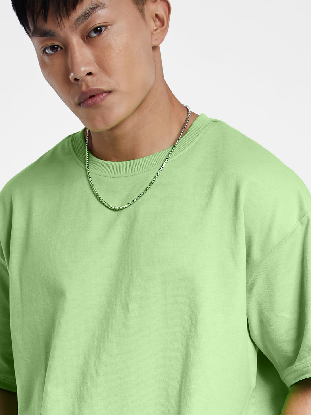 Buy Solids: Papermint Oversized T-Shirts Online